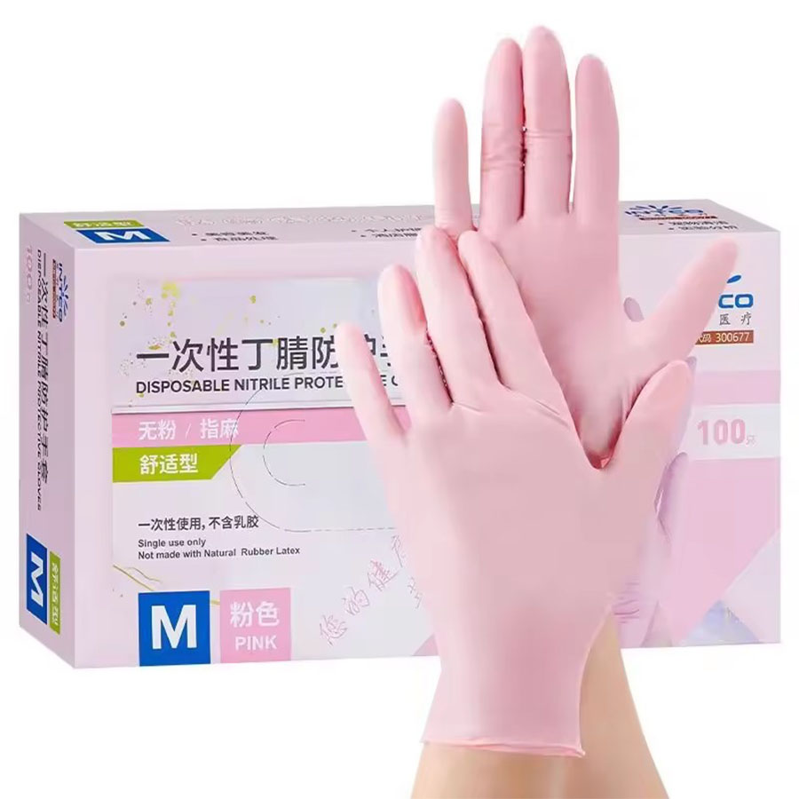Rubber Glove Cleaning - 50/100PCS Pink Nitrile Gloves Disposable Latex