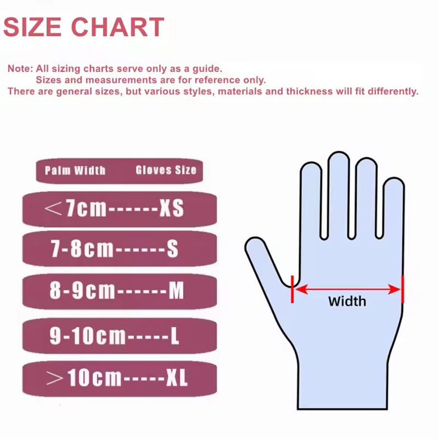 50/100PCS Pink Nitrile Gloves  - đánh giá và giá Rubber Glove Cleaning