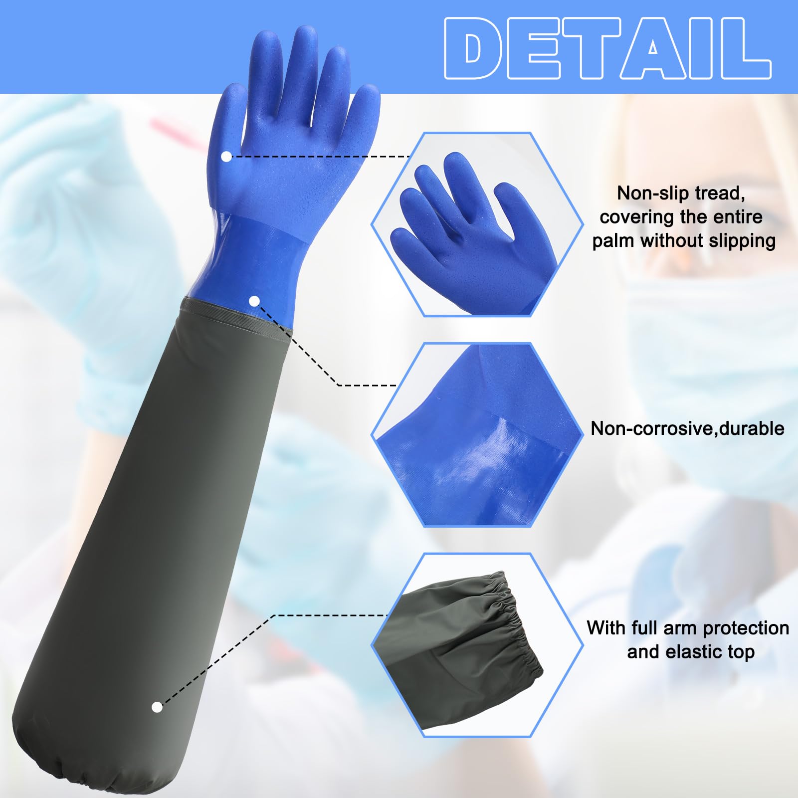 1 Pair Long Waterproof Drain C - đánh giá và giá Rubber Glove Cleaning
