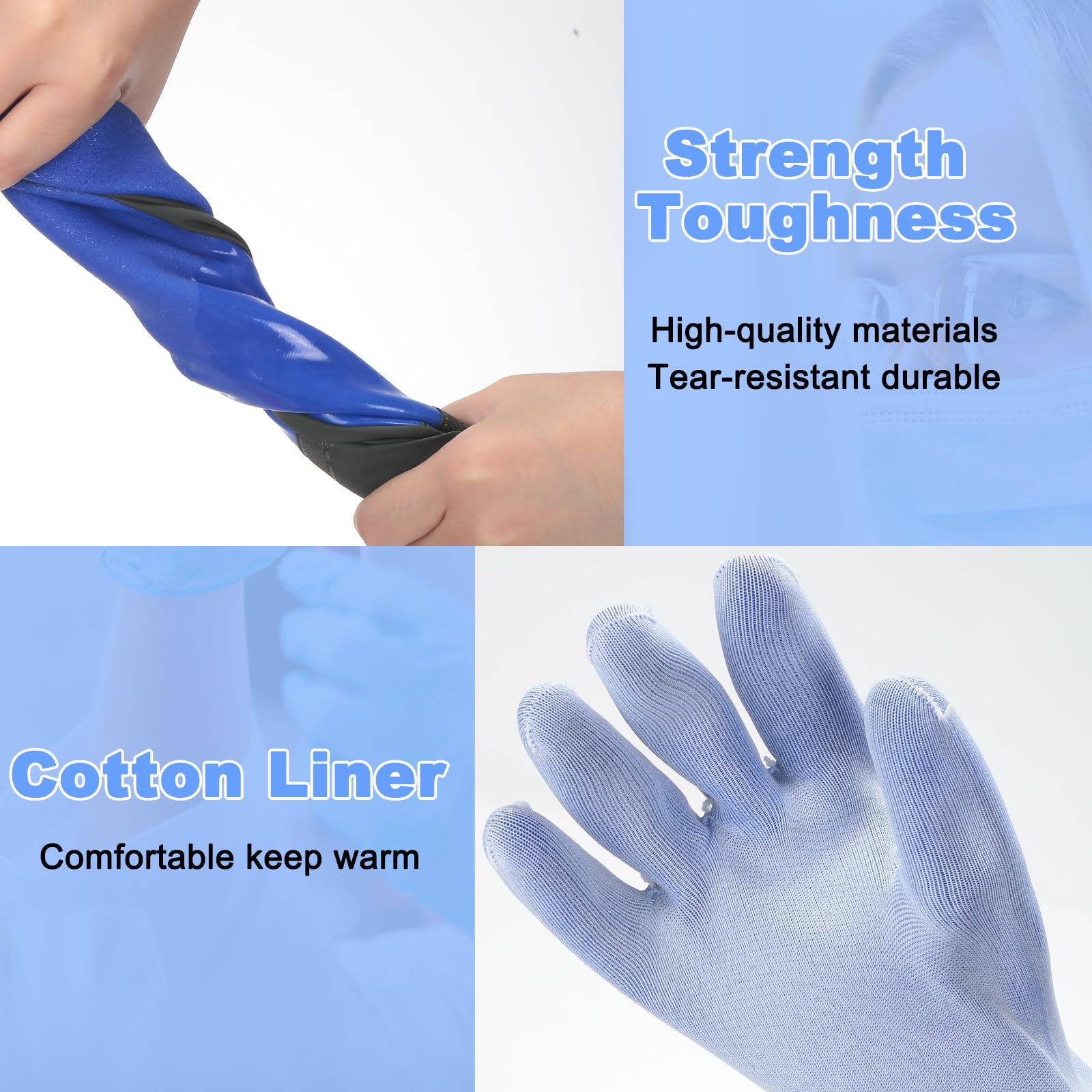 1 Pair Long Waterproof Drain C - đánh giá và giá Rubber Glove Cleaning