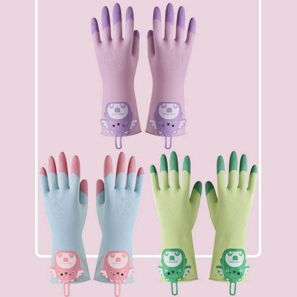 1 Pair Non-Slip Dishwashing Gl - đánh giá và giá Rubber Glove Cleaning